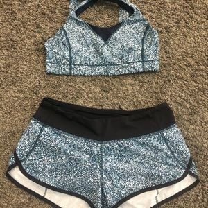 Lululemon bra and shorts set